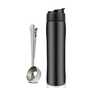 350ML French Press Stianless Steel Portable Coffee Press Maker Tarvel With Coffee Plunger Filter Double Wall Vacuum Mug Pot