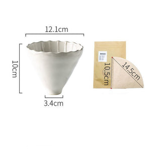 Ceramic Hand Brewed Coffee Filter Set with V60 Coffee Holder Creative Sharing Pot Household Pour Over Kettle Dripper Stand Cup